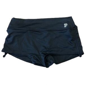 PINK Victoria's Secret Women’s Black Athletic Shorts Cinching details Size Small